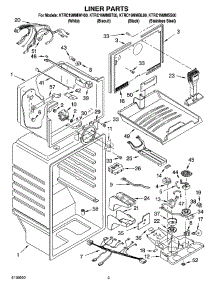 02 - Liner Parts parts for Kitchenaid Refrigerator KTRC19MMBT00 from AppliancePartsPros.com