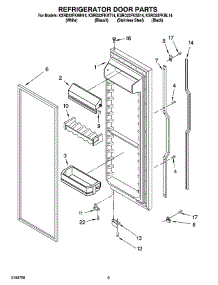 06 - Refrigerator Door Parts parts for Kitchenaid Refrigerator KSRD22FKBT14 from AppliancePartsPros.com