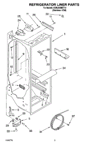 02 - Refrigerator Liner Parts parts for Kitchenaid Refrigerator KSRJ25IMST10 from AppliancePartsPros.com