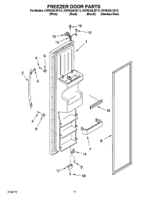 07 - Freezer Door Parts parts for Kitchenaid Refrigerator KSRK25ILBL13 from AppliancePartsPros.com