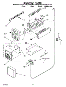 12 - Icemaker Parts, Parts Not Illustrated parts for Kitchenaid Refrigerator KSRK25ILBT13 from AppliancePartsPros.com