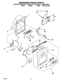 09 - Dispenser Front Parts parts for Kitchenaid Refrigerator KSRA22ILBT13 from AppliancePartsPros.com