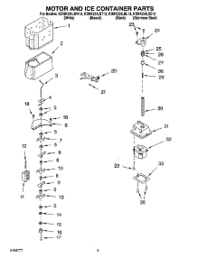 06 - Motor And Ice Container Parts parts for Kitchenaid Refrigerator KSRK22ILSS13 from AppliancePartsPros.com