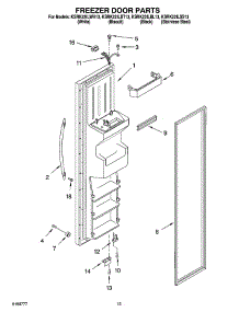 08 - Freezer Door Parts parts for Kitchenaid Refrigerator KSRK22ILSS13 from AppliancePartsPros.com
