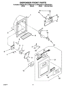 09 - Dispenser Front Parts parts for Kitchenaid Refrigerator KSRK22ILWH13 from AppliancePartsPros.com