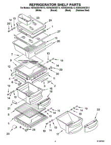 03 - Refrigerator Shelf Parts parts for Kitchenaid Refrigerator KSRA25KKSS12 from AppliancePartsPros.com