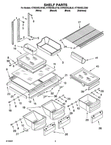 03 - Shelf Parts parts for Kitchenaid Refrigerator KTRS22ELWH02 from AppliancePartsPros.com