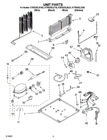 05 - Unit Parts parts for Kitchenaid Refrigerator KTRS22ELWH02 from AppliancePartsPros.com