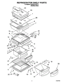 03 - Refrigerator Shelf Parts parts for Kitchenaid Refrigerator KSRG25FKSS15 from AppliancePartsPros.com