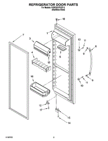 06 - Refrigerator Door Parts parts for Kitchenaid Refrigerator KSRG25FKSS15 from AppliancePartsPros.com