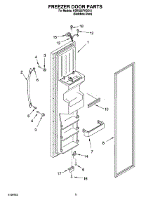 07 - Freezer Door Parts parts for Kitchenaid Refrigerator KSRG25FKSS15 from AppliancePartsPros.com