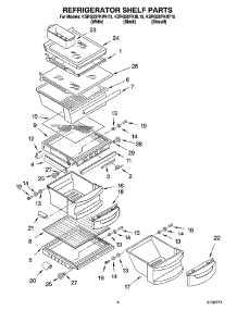 03 - Refrigerator Shelf Parts parts for Kitchenaid Refrigerator KSRG25FKBL15 from AppliancePartsPros.com