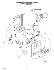 08 - Dispenser Front Parts parts for Kitchenaid Refrigerator KSRG25FKSS15 from AppliancePartsPros.com