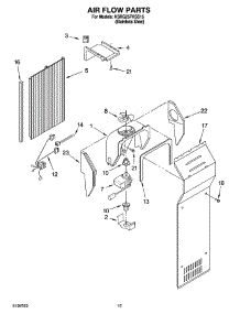 09 - Air Flow Parts parts for Kitchenaid Refrigerator KSRG25FKSS15 from AppliancePartsPros.com