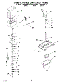 05 - Motor And Ice Container Parts parts for Kitchenaid Refrigerator KSRG25FKBL15 from AppliancePartsPros.com