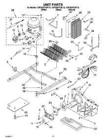 11 - Unit Parts parts for Kitchenaid Refrigerator KSRG25FKBL15 from AppliancePartsPros.com