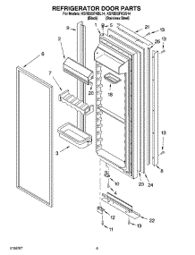 06 - Refrigerator Door Parts parts for Kitchenaid Refrigerator KSRB25FKSS14 from AppliancePartsPros.com