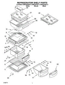 05 - Refrigerator Shelf Parts parts for Kitchenaid Refrigerator KSRG22FKBT15 from AppliancePartsPros.com