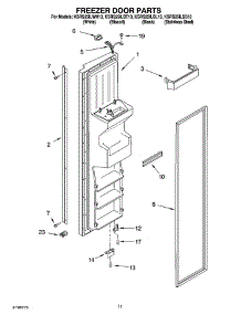 07 - Freezer Door Parts parts for Kitchenaid Refrigerator KSRS25ILWH13 from AppliancePartsPros.com