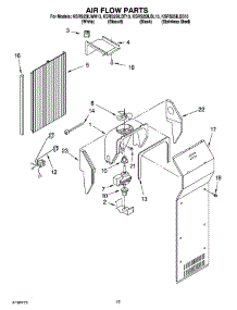 09 - Air Flow Parts parts for Kitchenaid Refrigerator KSRS25ILWH13 from AppliancePartsPros.com