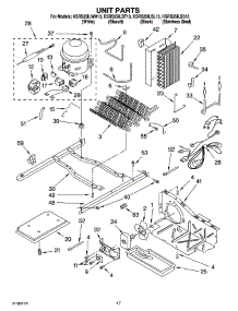 11 - Unit Parts parts for Kitchenaid Refrigerator KSRS25ILWH13 from AppliancePartsPros.com