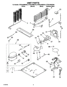 05 - Unit Parts parts for Kitchenaid Refrigerator KTRS19KMBL00 from AppliancePartsPros.com