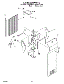 09 - Air Flow Parts parts for Kitchenaid Refrigerator KSRB25FKSS14 from AppliancePartsPros.com