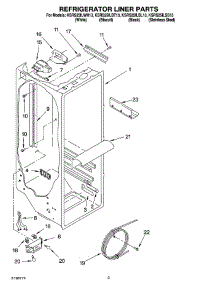 02 - Refrigerator Liner Parts parts for Kitchenaid Refrigerator KSRS25ILBT13 from AppliancePartsPros.com