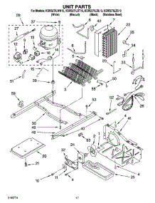11 - Unit Parts parts for Kitchenaid Refrigerator KSRS27ILSS13 from AppliancePartsPros.com