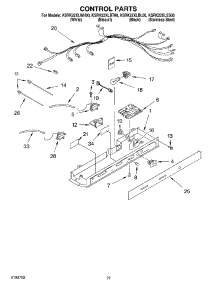 12 - Control Parts, Parts Not Illustrated parts for Kitchenaid Refrigerator KSRK22XLBT00 from AppliancePartsPros.com