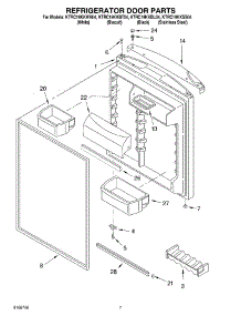 04 - Refrigerator Door Parts parts for Kitchenaid Refrigerator KTRC19KKBT04 from AppliancePartsPros.com