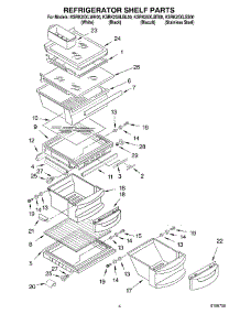 03 - Refrigerator Shelf Parts parts for Kitchenaid Refrigerator KSRK25XLBL00 from AppliancePartsPros.com