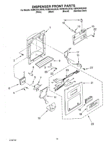 08 - Dispenser Front Parts parts for Kitchenaid Refrigerator KSRK25XLBL00 from AppliancePartsPros.com