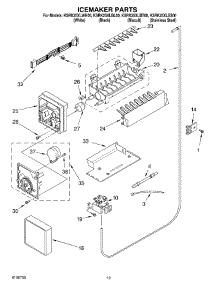 12 - Icemaker Parts, Parts Not Illustrated parts for Kitchenaid Refrigerator KSRK25XLBT00 from AppliancePartsPros.com