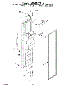 08 - Freezer Door Parts parts for Kitchenaid Refrigerator KSRK22XLBL00 from AppliancePartsPros.com