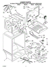 02 - Liner Parts parts for Kitchenaid Refrigerator KTRS21KLBL01 from AppliancePartsPros.com
