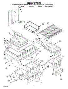03 - Shelf Parts parts for Kitchenaid Refrigerator KTRC22ELBT02 from AppliancePartsPros.com