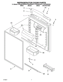 04 - Refrigerator Door Parts parts for Kitchenaid Refrigerator KTRC22KKBL03 from AppliancePartsPros.com