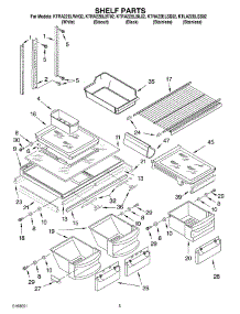 03 - Shelf Parts parts for Kitchenaid Refrigerator KTRA22ELWH02 from AppliancePartsPros.com
