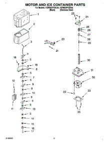 06 - Motor And Ice Container Parts parts for Kitchenaid Refrigerator KSRB22FKSS04 from AppliancePartsPros.com