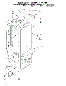 02 - Refrigerator Liner Parts parts for Kitchenaid Refrigerator KSRA22KKBT02 from AppliancePartsPros.com
