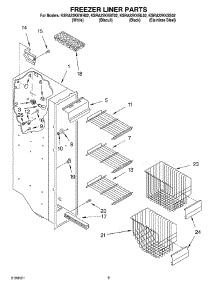 06 - Freezer Liner Parts parts for Kitchenaid Refrigerator KSRA22KKBT02 from AppliancePartsPros.com