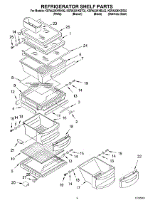 03 - Refrigerator Shelf Parts parts for Kitchenaid Refrigerator KSRA22KKBL02 from AppliancePartsPros.com