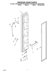 05 - Freezer Door Parts parts for Kitchenaid Refrigerator KSRA22KKWH02 from AppliancePartsPros.com