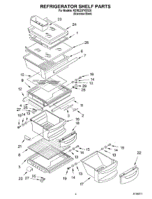 03 - Refrigerator Shelf Parts parts for Kitchenaid Refrigerator KSRG25FKSS05 from AppliancePartsPros.com