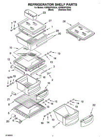 05 - Refrigerator Shelf Parts parts for Kitchenaid Refrigerator KSRB22FKBL04 from AppliancePartsPros.com