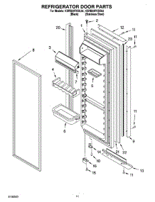 07 - Refrigerator Door Parts parts for Kitchenaid Refrigerator KSRB22FKBL04 from AppliancePartsPros.com