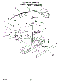 12 - Control Parts, Parts Not Illustrated parts for Kitchenaid Refrigerator KSRB22FKBL04 from AppliancePartsPros.com