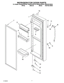 05 - Refrigerator Door Parts parts for Kitchenaid Refrigerator KSRA25KKBL02 from AppliancePartsPros.com