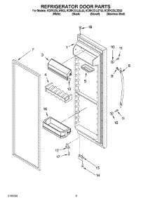 06 - Refrigerator Door Parts parts for Kitchenaid Refrigerator KSRK25ILBT03 from AppliancePartsPros.com